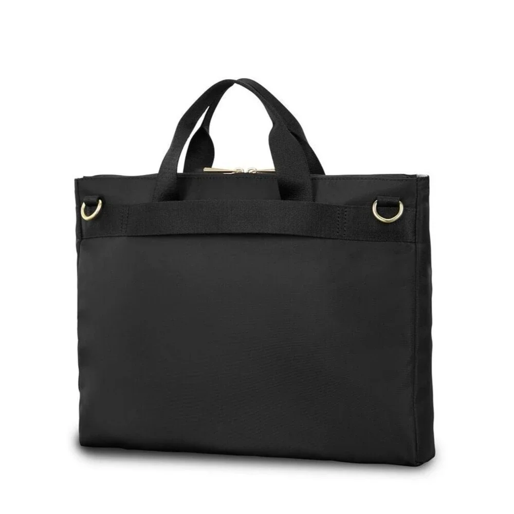 Samsonite Black Briefcase Gold MOBILE SOLUTION 2 CONVERTIBLE SLIM BRIEF, bag